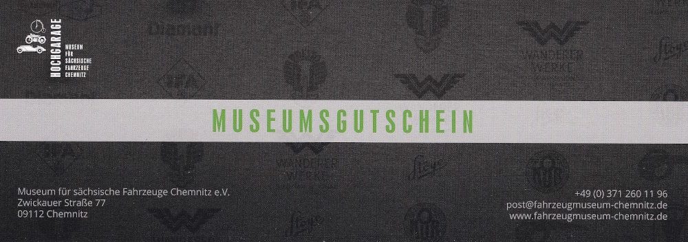 Gutschein für das Museum für sächsische Fahrzeuge Chemnitz