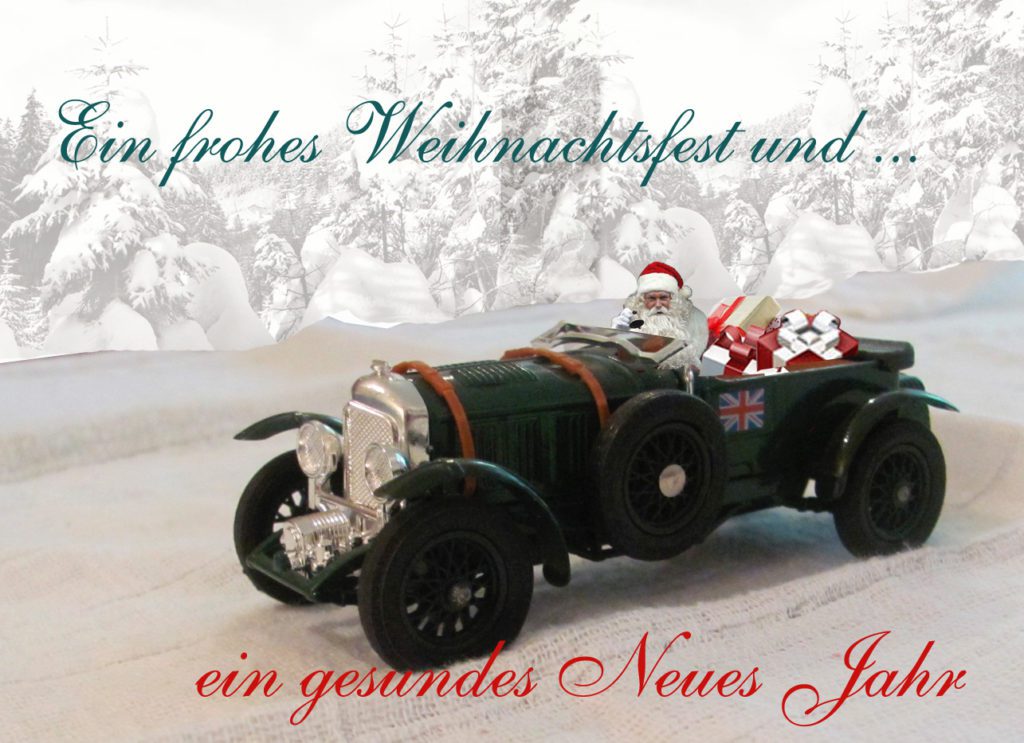 In diesem Jahr fährt der Weihnachtsmann mit einem britischen Bentley 4,5 Liter aus dem Jahr 1930.
