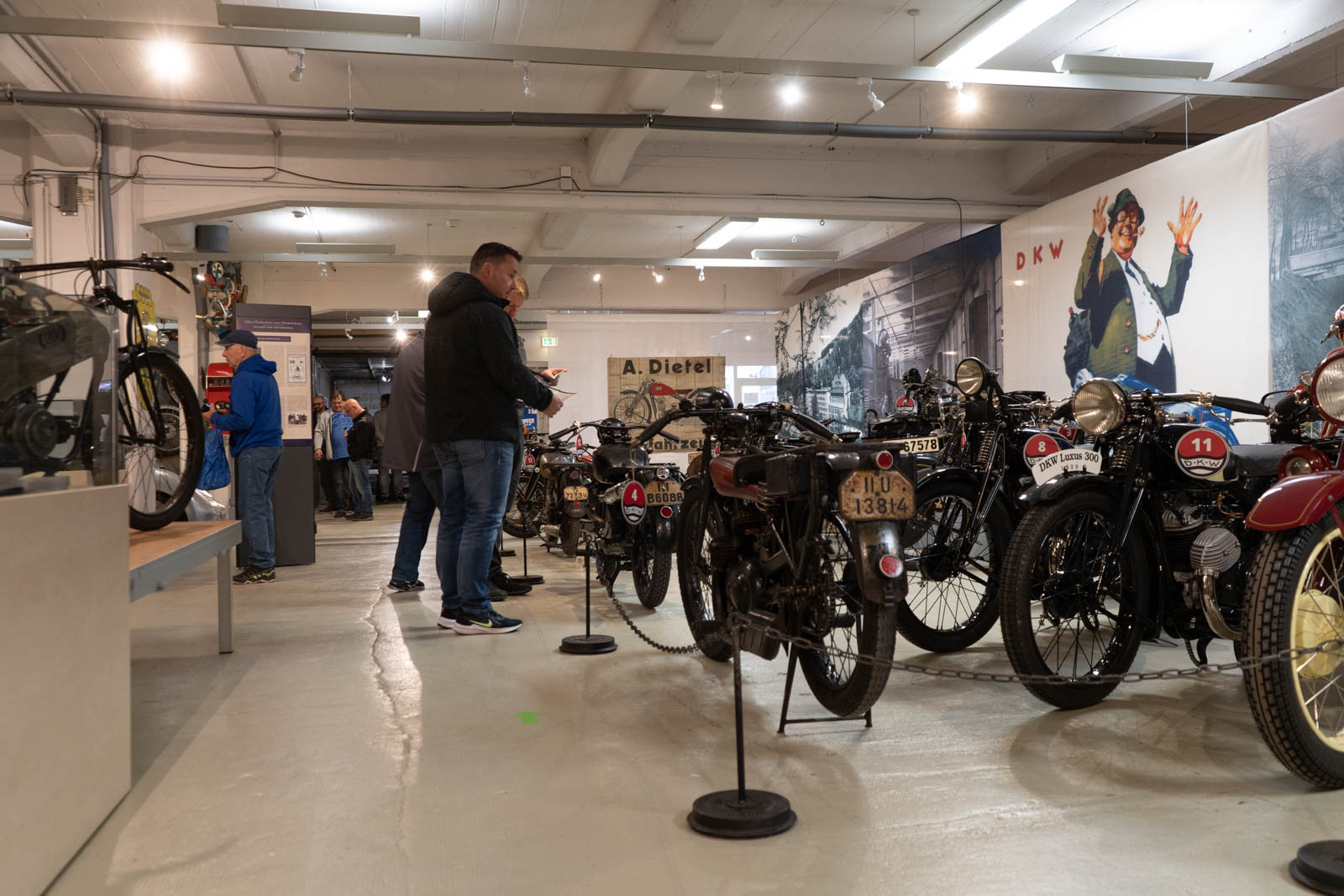 Blick in die Sonderausstellung zu DKW-Motorrädern
