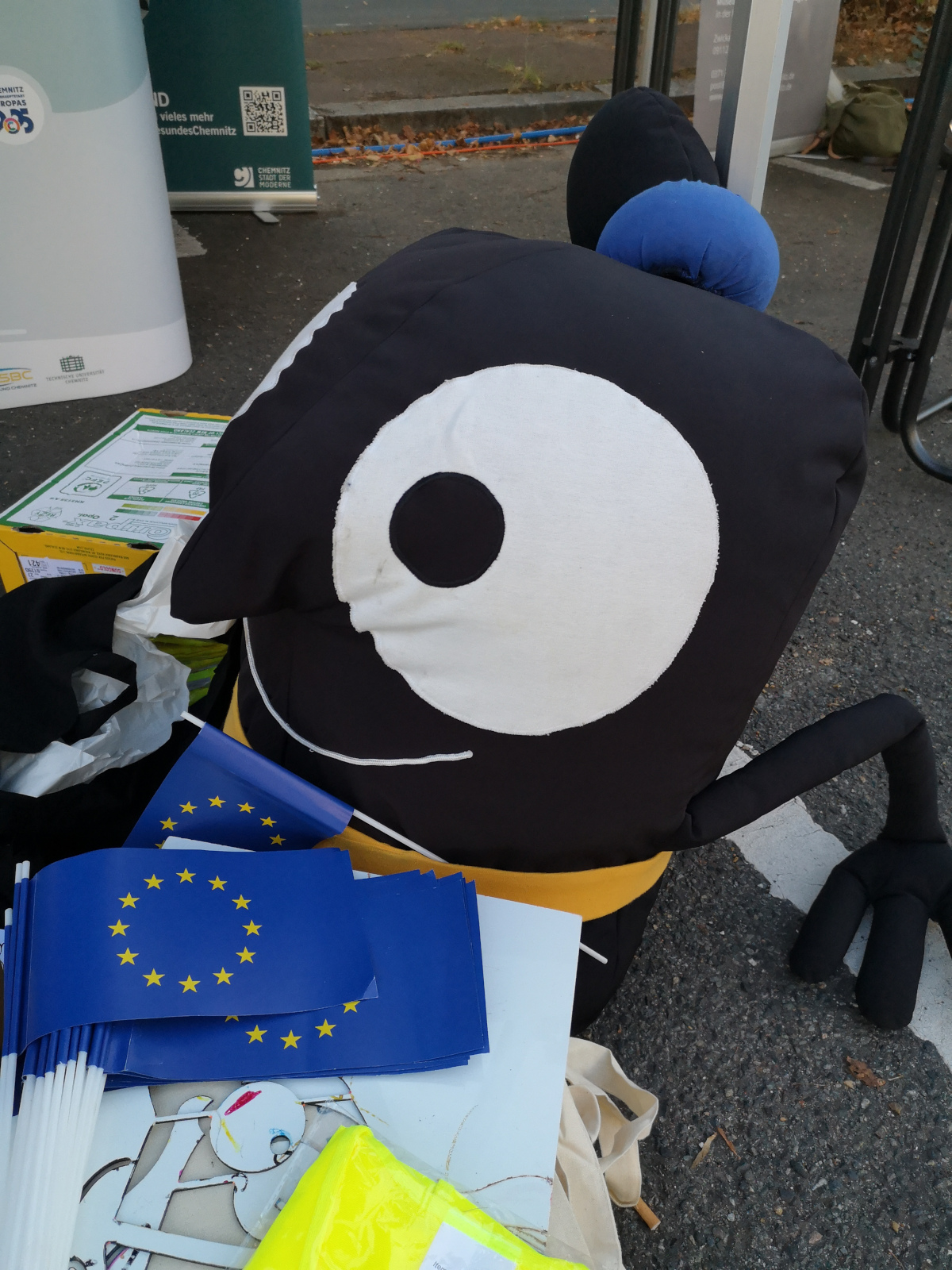 Edgar, das Maskottchen der Europäischen Woche der Mobilität. Foto: Kathy Eichholz