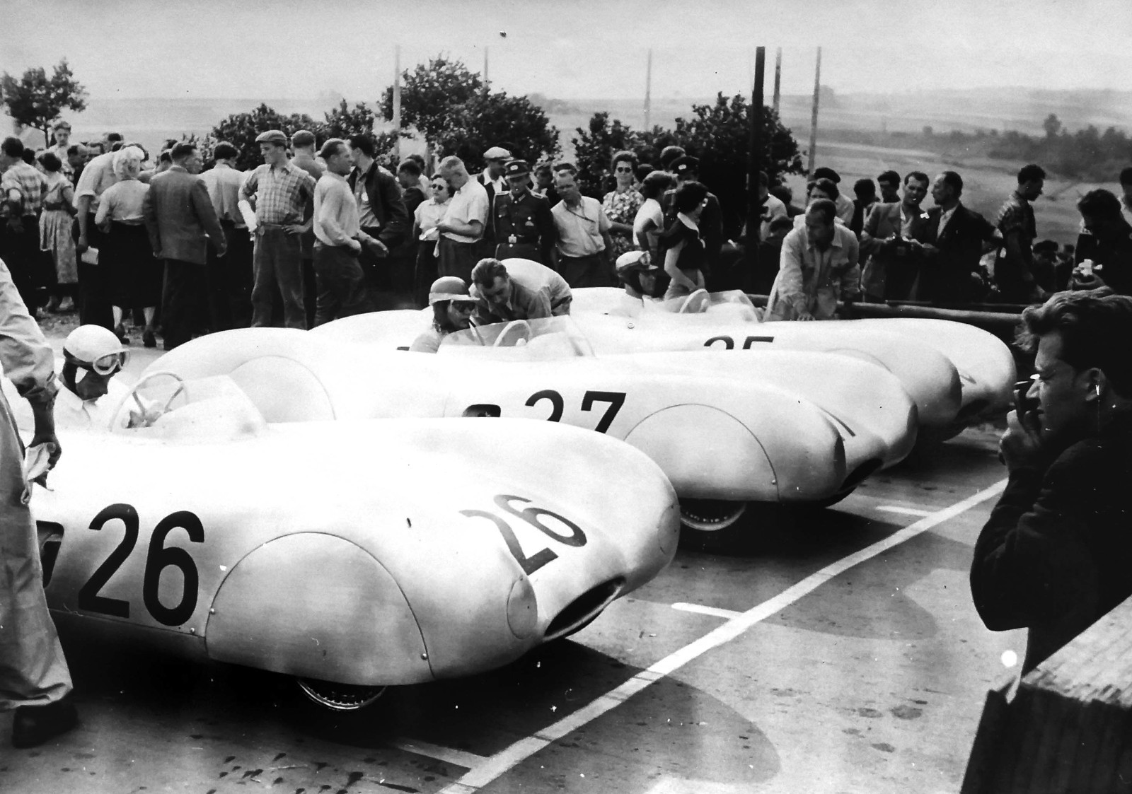 Auf dem Sachsenring 1955, Foto; Archiv Hendrik Medrow