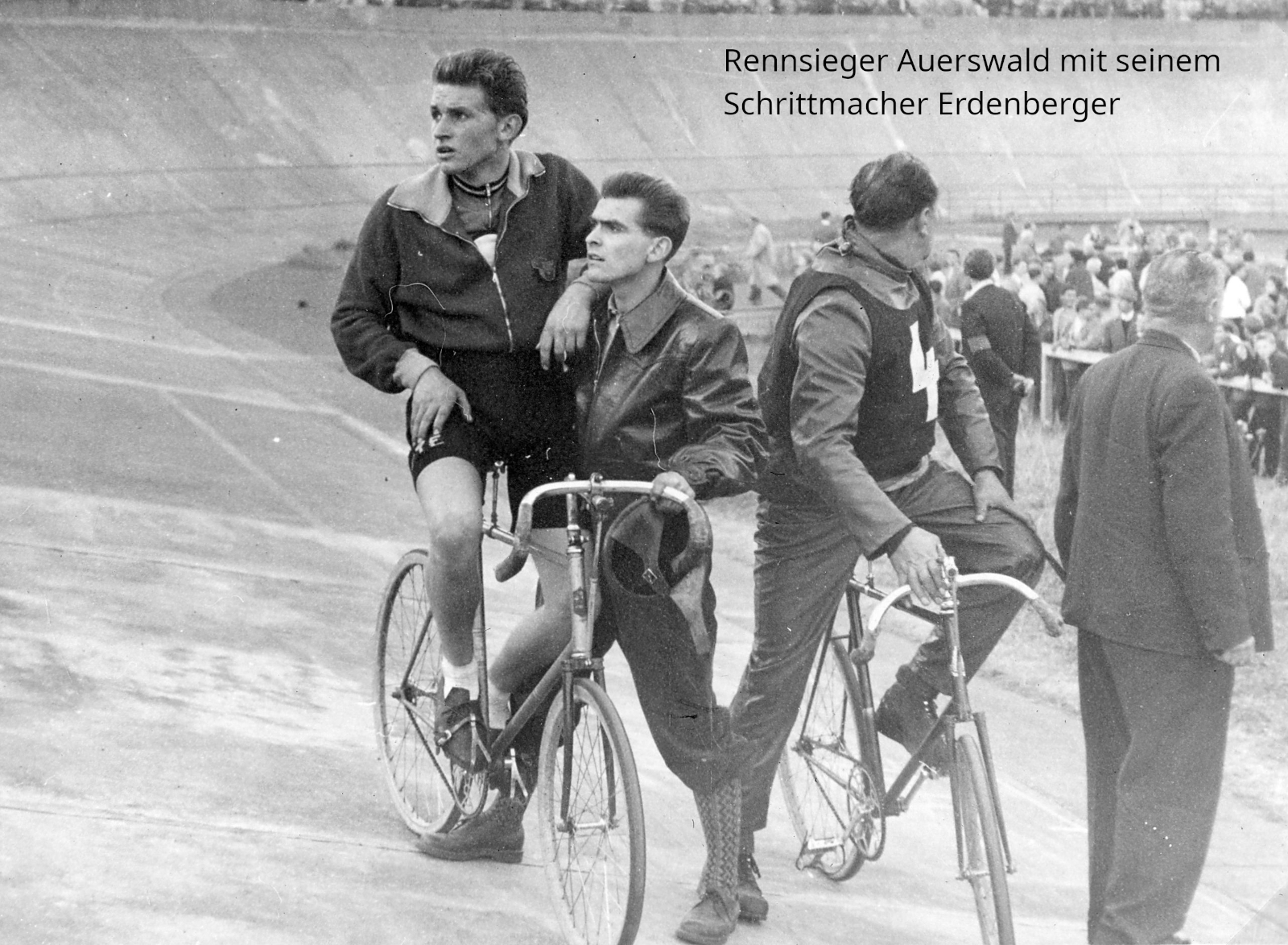 Günter Auerswald (links) mit seinem Schrittmacher Erdenberger. Foto: Archiv Hartmut Rogotzki