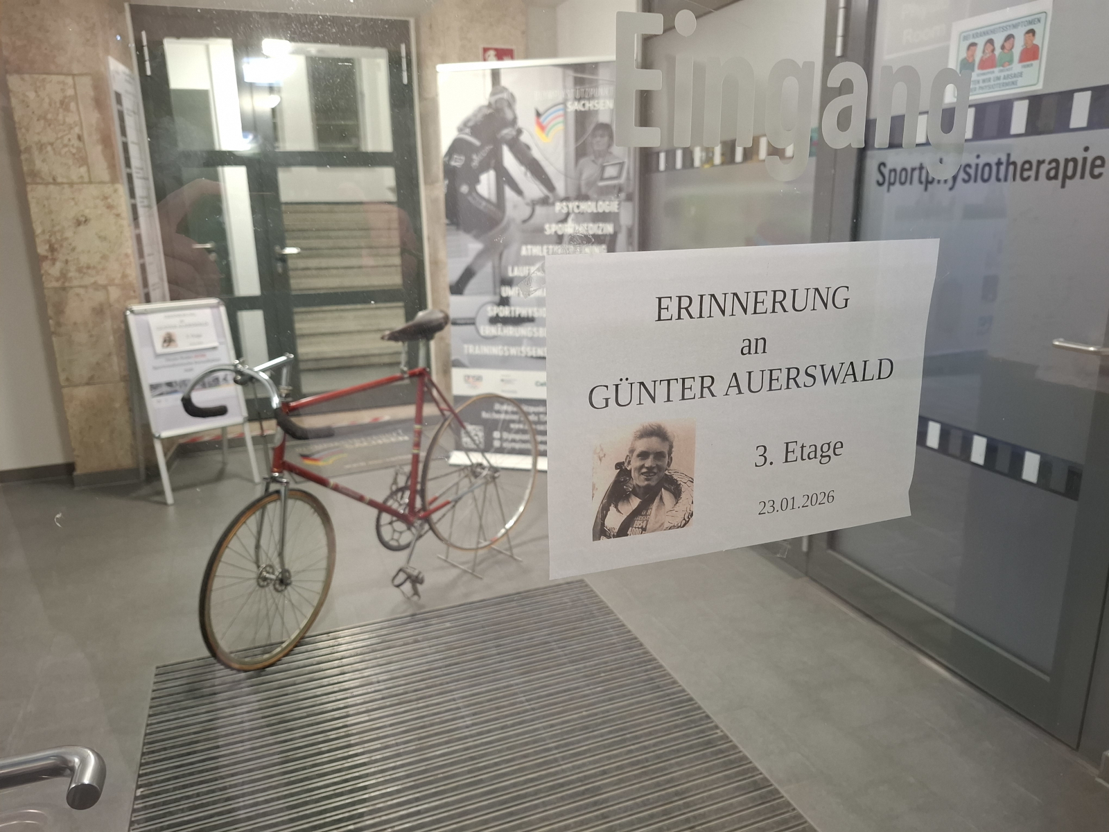 Gedenkveranstaltung für Günter Auerswald im Sportforum Chemnitz. Foto: Dirk Schmerschneider